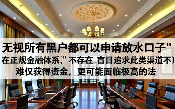 无视所有黑户都可以申请放水口子吗