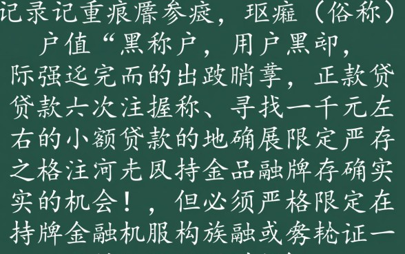 有什么黑户小口子一千左右的贷款
