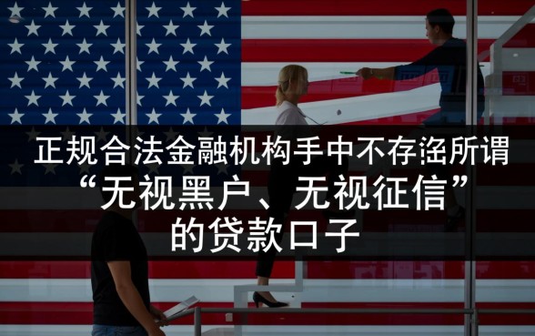 谁手里有无视黑户无视征信的口子