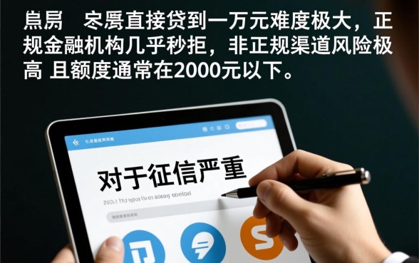 那里借一万的黑户口子能贷多少钱