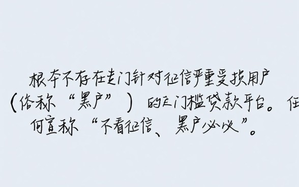 2026不用查征信的口子