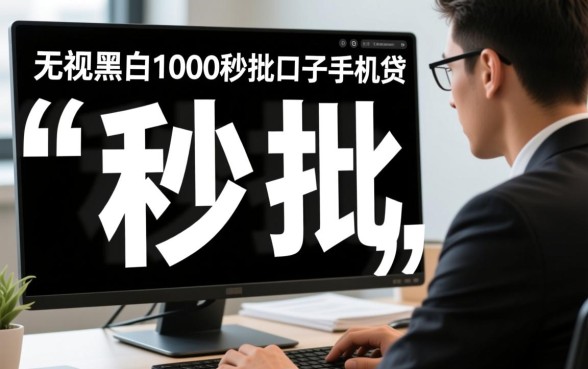 无视黑白1000秒批口子手机贷