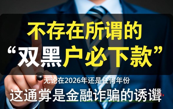 双黑户必下款的口子有吗2026