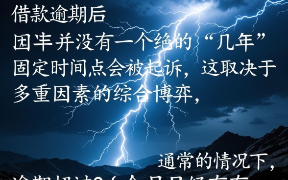 闪电借款逾期了几年会被起诉吗
