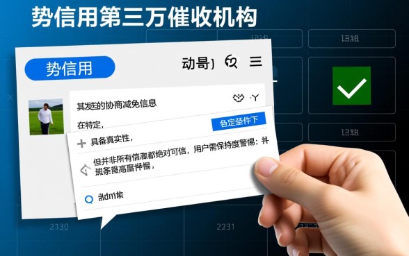 众势信用发信息协商减免真实吗,众势信用发的减免信息能信吗 众势信用发信息协商减免真实吗