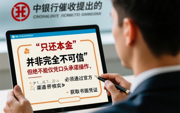 中原银行催收协商还本金靠谱吗