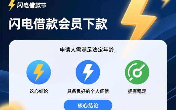 闪电借款会员的下款条件有哪些