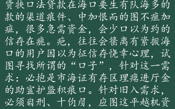 海口有不需要征信的贷款公司吗