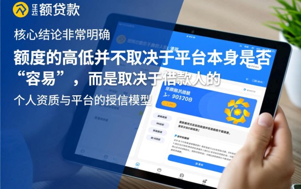 有哪些容易贷到大额的贷款平台