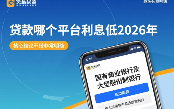 贷款哪个平台利息低2026年