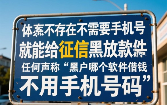 黑户哪个软件借钱不用手机号码