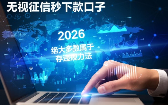 无视征信秒下款的口子2026怎么申请