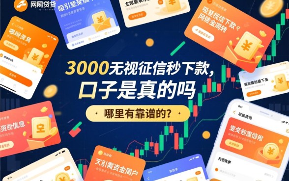 3000无视征信秒下款的口子是真的吗