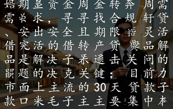 有什么30天的贷款口子可以借