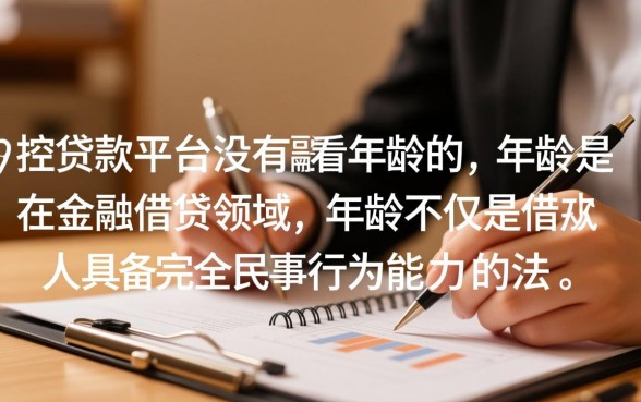 有没有哪种贷款不看年龄的平台