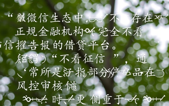 微信哪个平台借钱不看征信报告,微信借钱不看征信哪里能借 微信哪个平台借钱不看征信报告