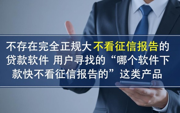 哪个软件下款快不看征信报告的