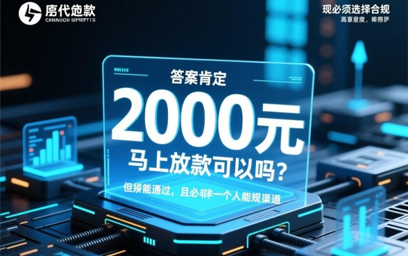 借款2000元马上放款可以吗