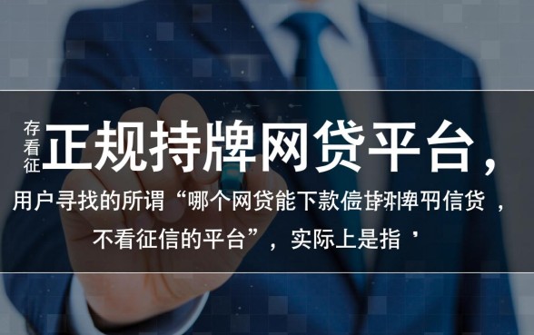 哪个网贷能下款不看征信的平台