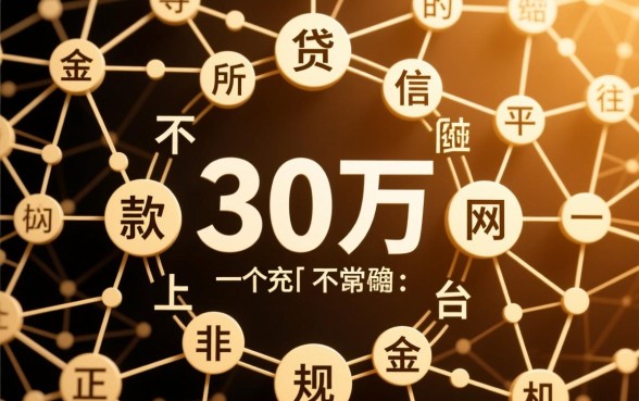 贷款30万不上征信的网络平台有哪些