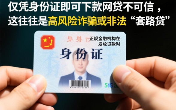 凭身份证下款的网贷可信不可靠
