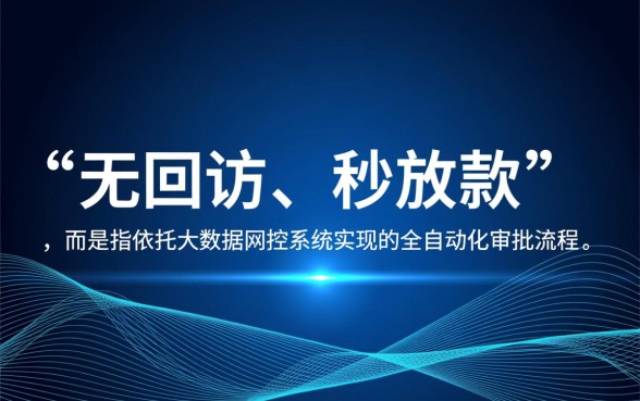 哪个网贷无回访秒放款成功率高