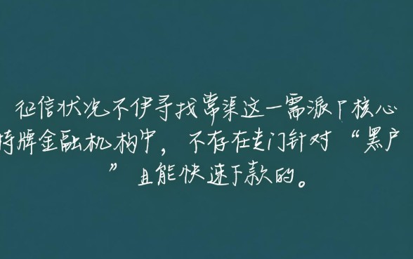 黑户什么贷款软件好下款快一点