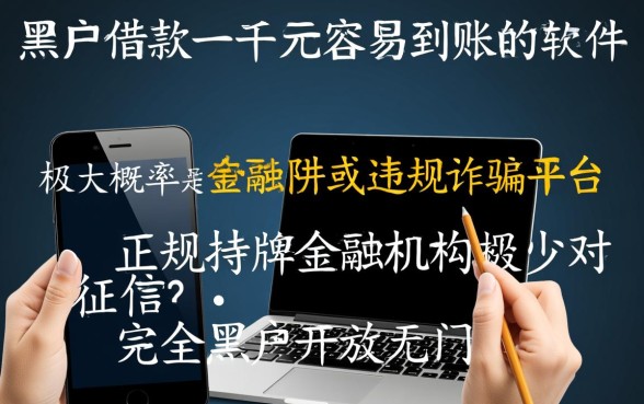黑户借款一千元容易到账的软件有哪些,真的能下款吗? 黑户借款一千元容易到账的软件有哪些
