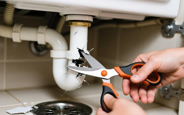 能在地漏的下水管剪一个口子吗