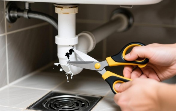 能在地漏的下水管剪一个口子吗