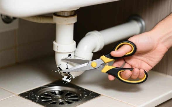 能在地漏的下水管剪一个口子吗