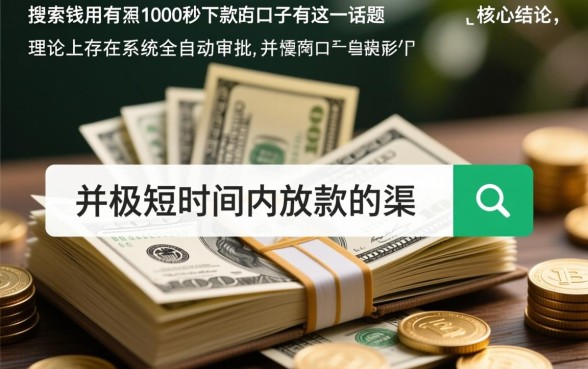 有没有1000秒下款的口子有,哪里有1000秒下款的平台靠谱吗 哪里有1000秒下款的平台靠谱吗