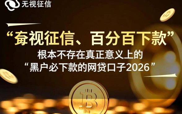 黑户必下款的网贷口子2026有哪些