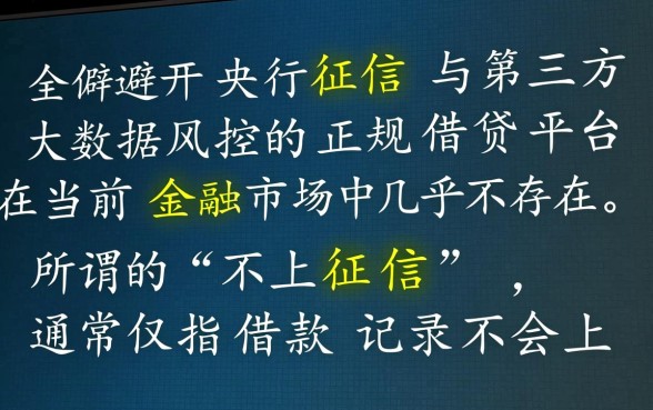 有哪些平台借钱不上征信大数据