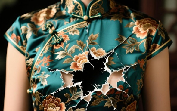 旗袍破了大口子怎么补救才能看不出