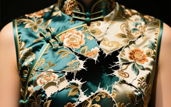 旗袍破了大口子怎么补救才能看不出