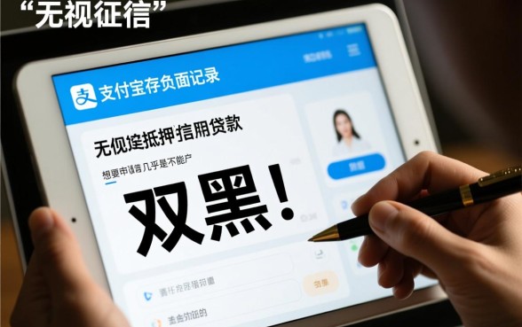 双黑支付宝有负面能下款的口子吗