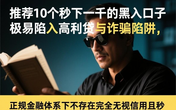 推荐10个秒下一千的黑户口子是真的吗