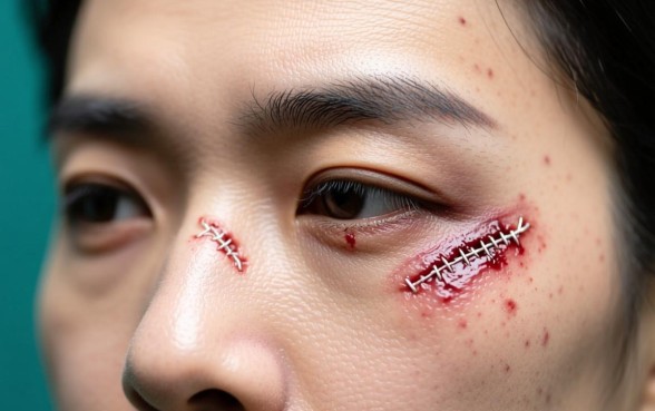 眉骨下方3公分口子怎么处理,眉骨缝针会留疤吗 眉骨下方3公分口子怎么处理