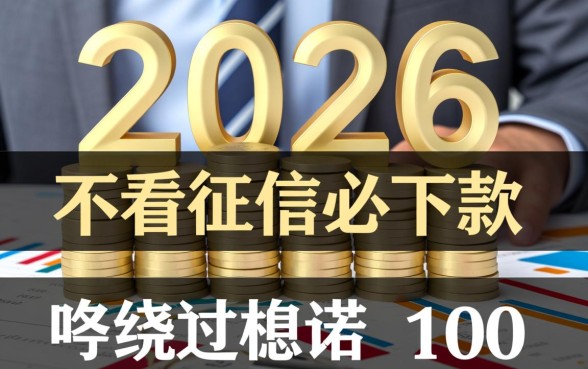 不看征信必下款的口子2026是真的吗
