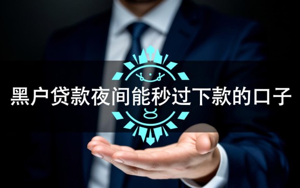 黑户贷款夜间能秒过下款吗