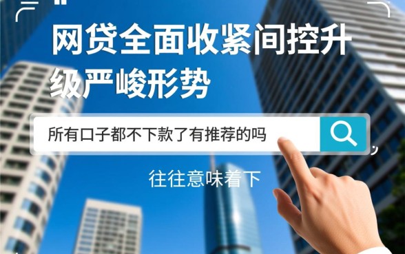 所有口子都不下款了有推荐的吗