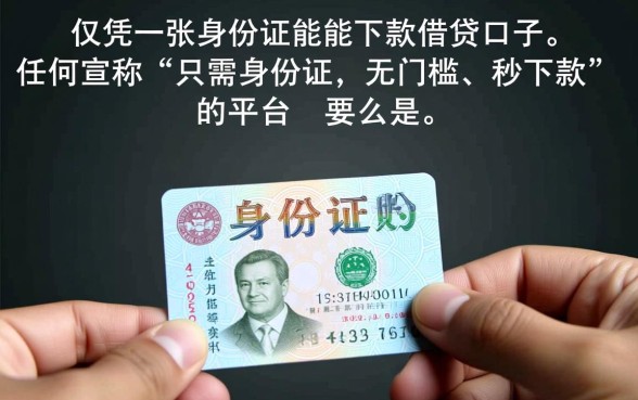 有只玩身份证就能下款的口子吗