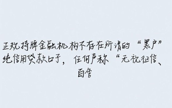 黑户能下款的口子有哪些