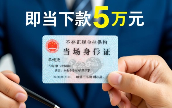 5w当场下款的身份证贷款口子有哪些,真的能下款吗? 5w当场下款的身份证贷款口子有哪些