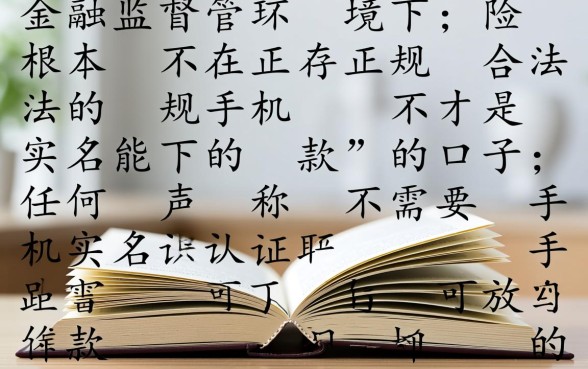 手机不是实名能下款的口子谁有