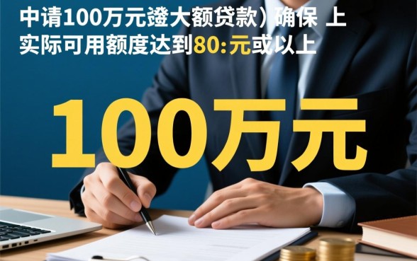 下100万拿80万的贷款口子怎么贷