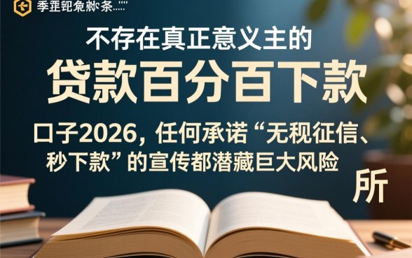 2026贷款百分百下款的口子是真的吗