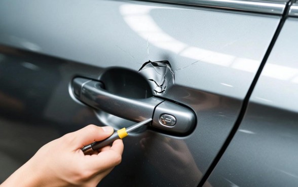 车门上有个口子怎么弄下去