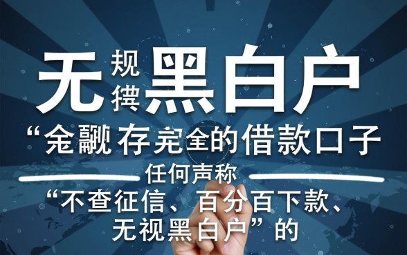 有什么口子无视黑白户可以借款